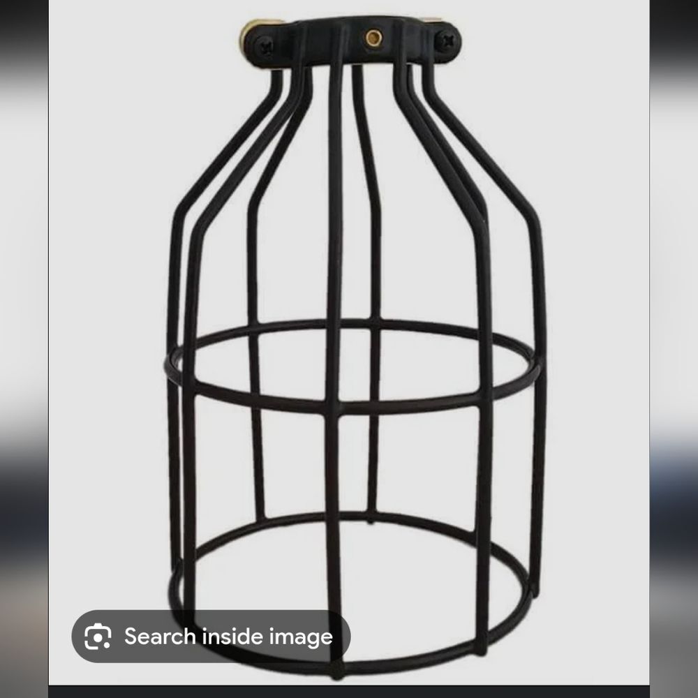 Black Industrial Pendant Light Bulb Cage